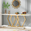 70.9 Inch Extra Long Console Table with Faux Marble Top