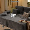 81" Oversized Sectional Double Lounge Chaise with Cloud Plush Loveseat