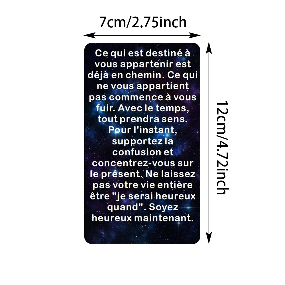 French Oracle Cards, French Tarot Deck, Universe Messages Tarot Cards, Cosmic Wisdom Oracle Cards, 12x7cm, 54-Cards