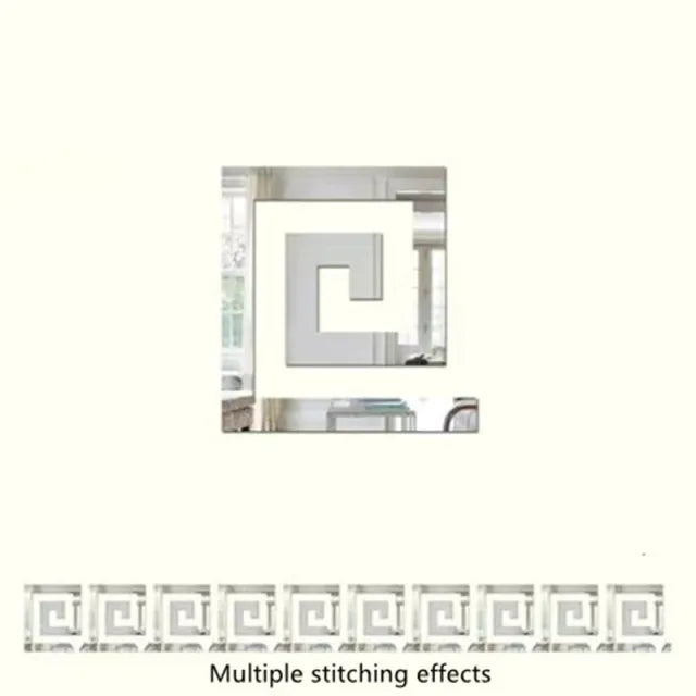 Acrylic Border Wall Mirror Sticker with Adhesive - Nellie's Way Beauty, Inc.