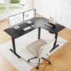63″ Dual Motor L-Shaped Corner Standing Desk, Built-in Power Outlets, Electric Height Adjustable