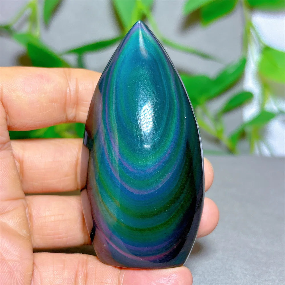 Rainbow Obsidian Free Form Crystal Natural Quartz Stone