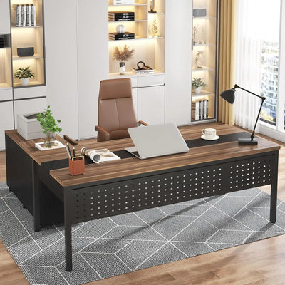 Tribesigns 70.8" Large Executive Office Desk and 47" Lateral File Cabinet Combo