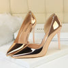 Women's Metallic Leather Stiletto Pumps