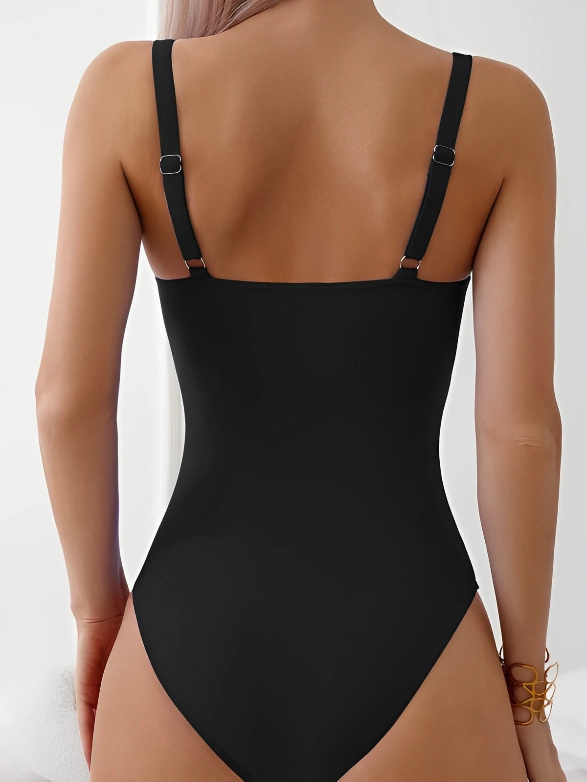 Cut Out Ruched Front Swimsuit One Piece Swimwear