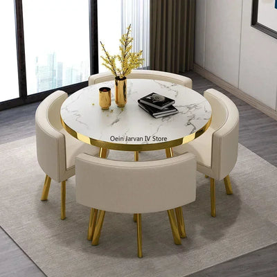 Marble Top Dining Table with 4 chairs
