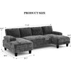 Modular U-Shaped Sectional Sofa with Double Chaise