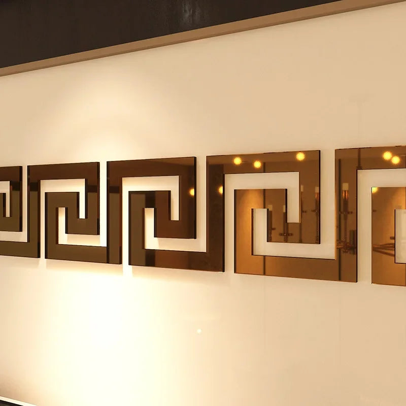 Acrylic Border Wall Mirror Sticker with Adhesive - Nellie's Way Beauty, Inc.