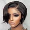 Pixie Cut Remy Human Hair Wig Short Straight Bob 13x4x1 Transparent Lace Ombre Color Wig PrePlucked Glueless