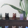 Mini Gemstone Cute Cat Statue Crystal