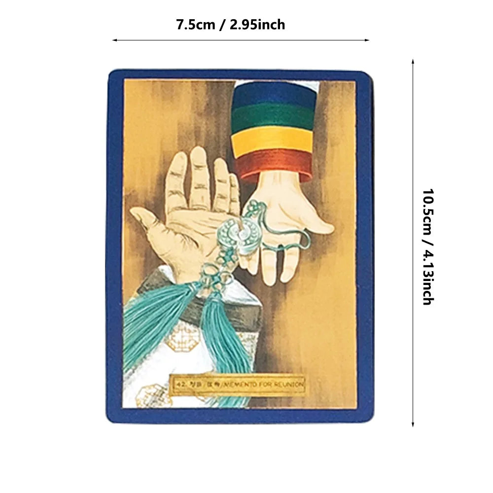 MANSHIN I: 10.5*7.5cm Traditional Korean Shamanism & Folklore Oracle Card Deck, 83 Pcs Double-embossed Oracle Cards in Rigid Box