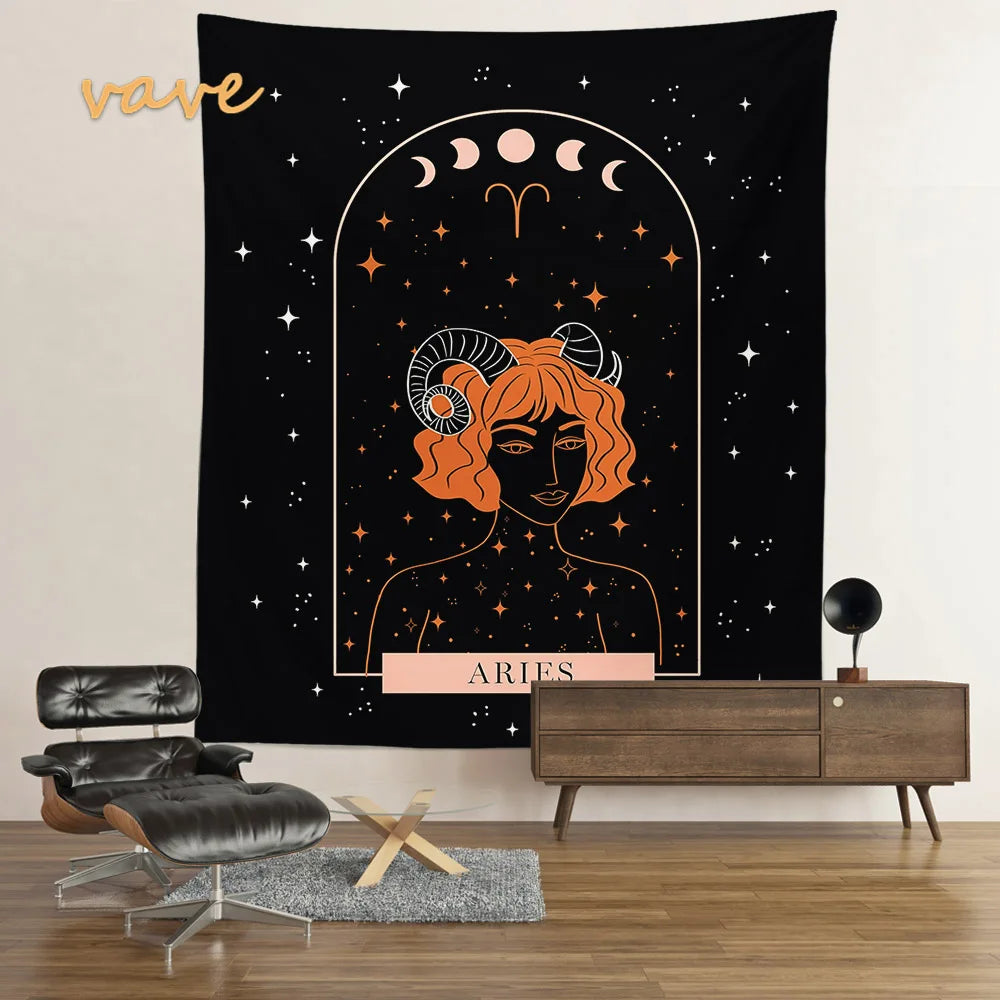 Constellation Moon Tarot Tapestry