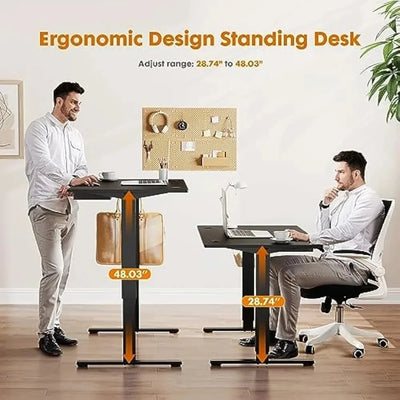 Electric Lift Desk with Storage Drawer, 48 x 24 Inches