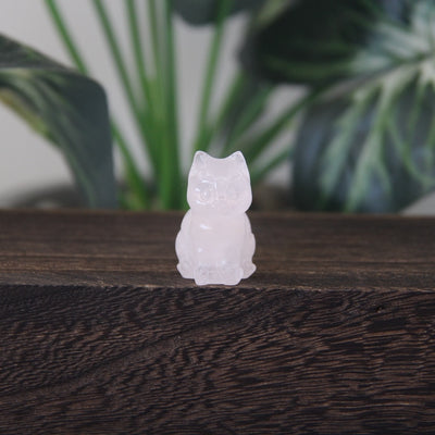 Mini Gemstone Cute Cat Statue Crystal