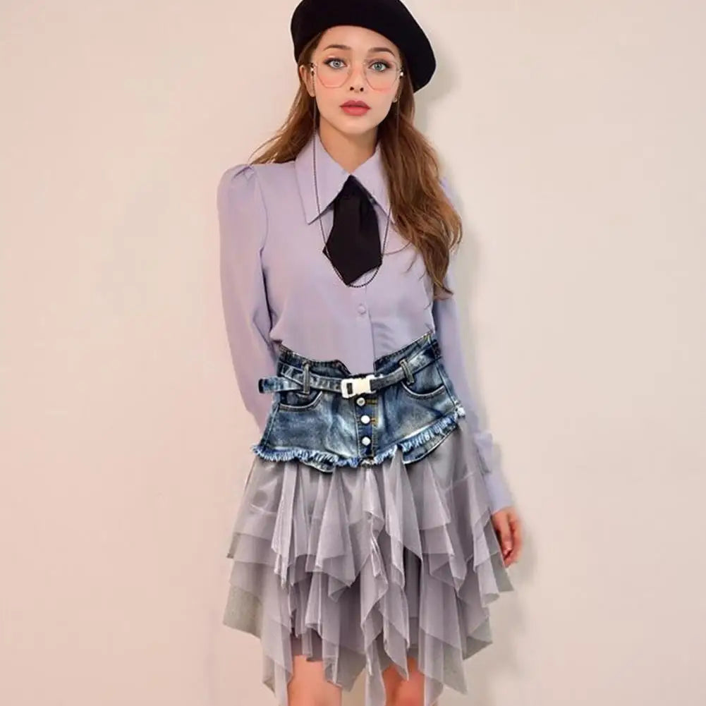 High-Waist A-Line Mini Skirt