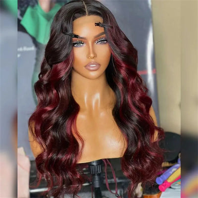Synthetic Highlight Body Wave Lace Front Wig
