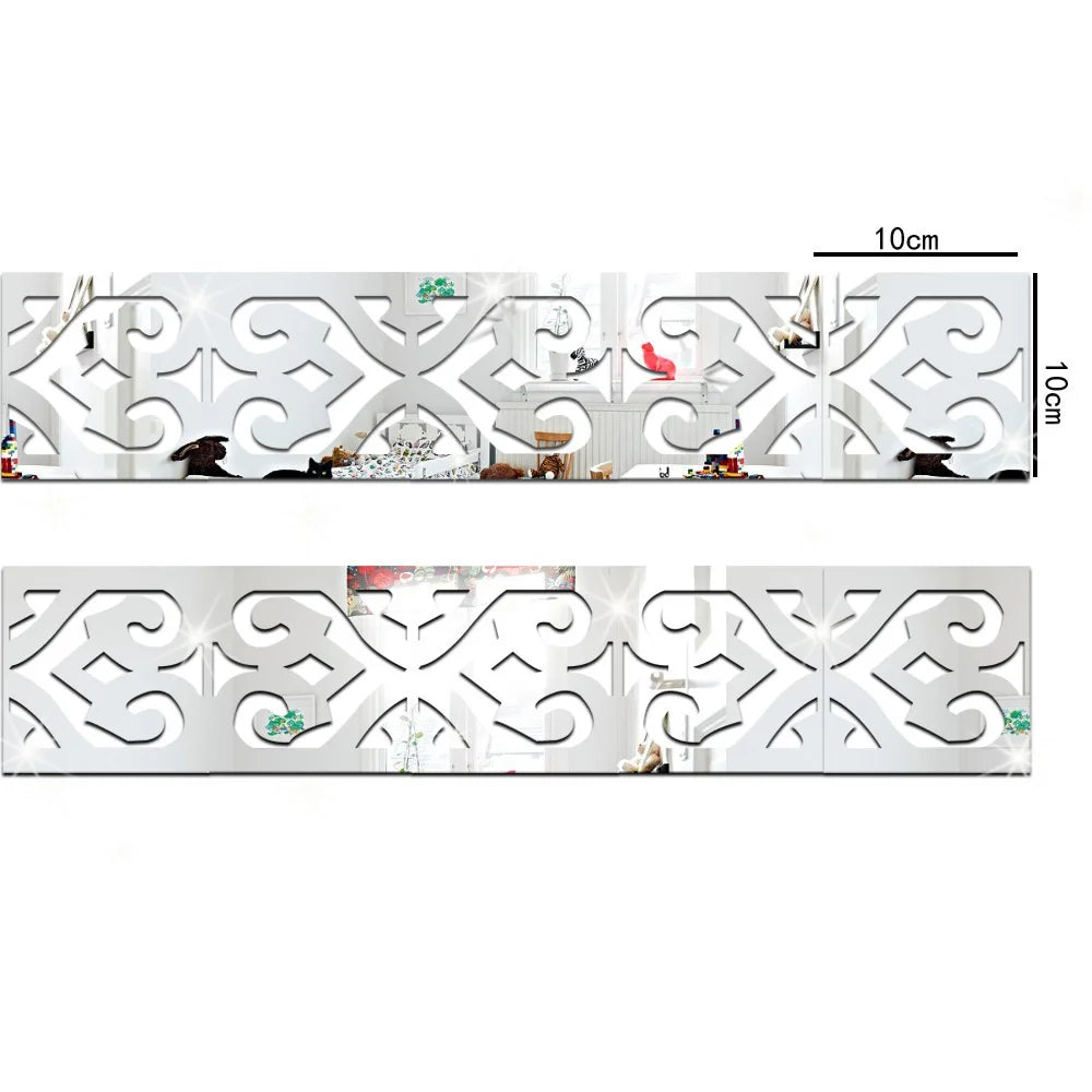 Acrylic Border Wall Mirror Sticker with Adhesive - Nellie's Way Beauty, Inc.