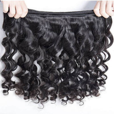 32 Inch Indian Loose Wave Bundles, Natural Black Human Hair
