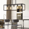 Vrygle Industrial 5-Bulb Ceiling Pendant Lights, Black