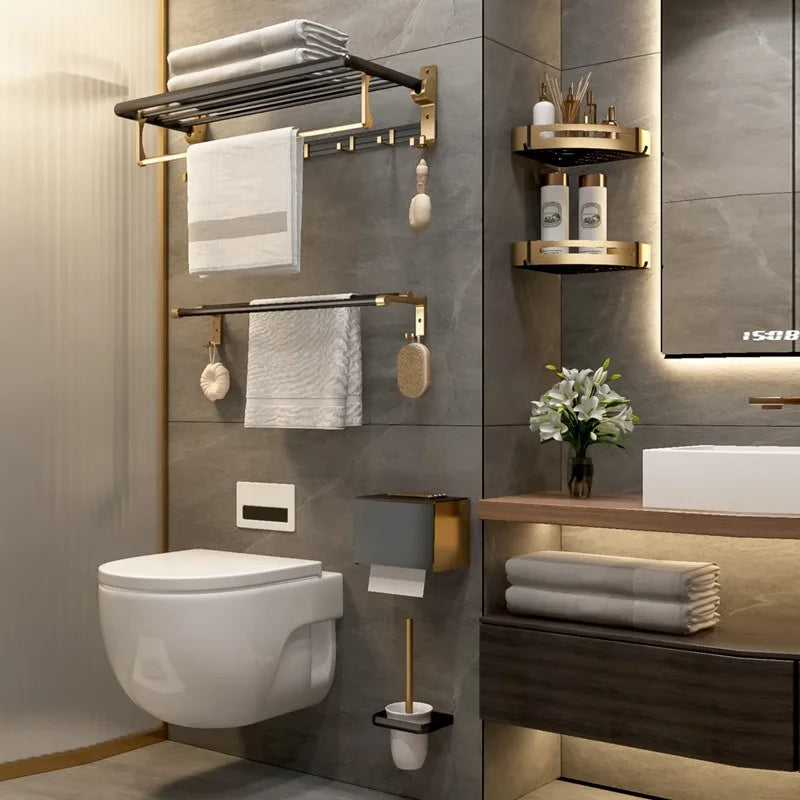 Wall-Mounted Bathroom Accessories Set