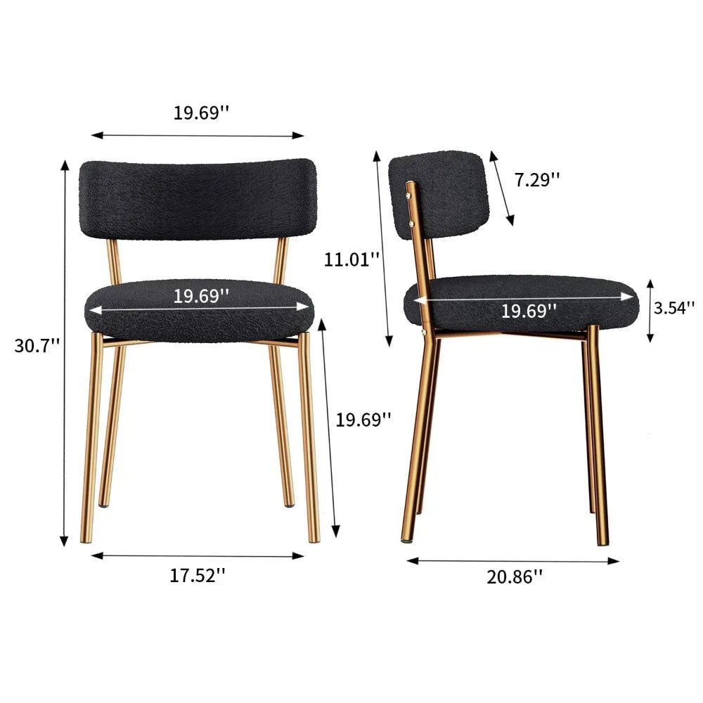 Dining Set with 4 Upholstered Chairs