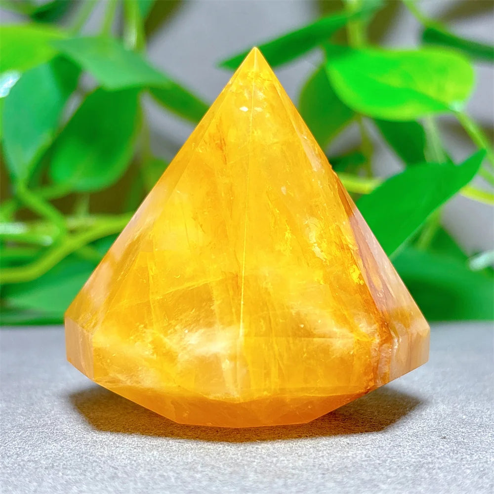 Golden Healer Diamond Tower Crystal Natural Quartz Stone