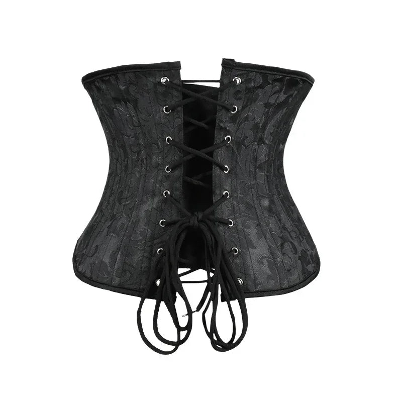 Underbust White Black Corset Woman Belt Plus Size Top Short Steel Boned Girdles Slimming Waist Shapers Gothic Clothing Bodice