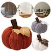 1-3 pcs Autumn Knit Mini Pumpkins with Maple Leaf Decoration