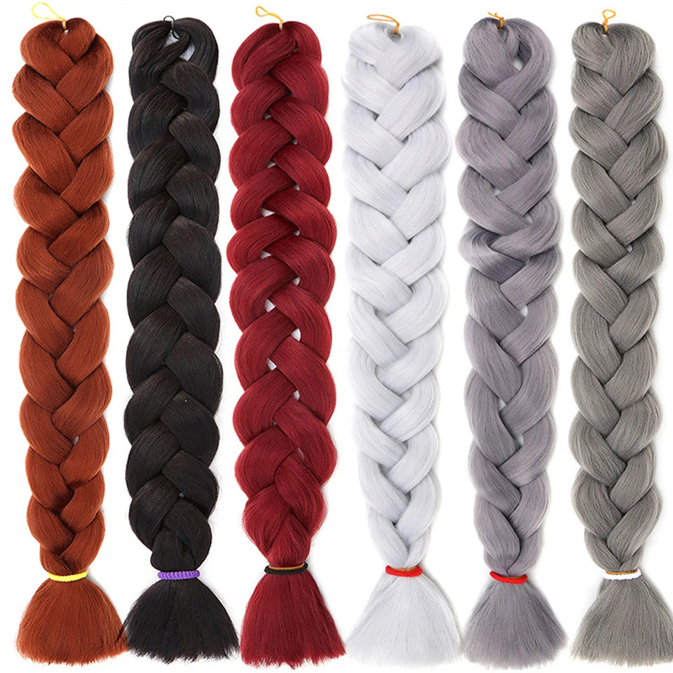 82 Inch Jumbo Braiding Hair Synthetic Xpression Braid Crochet Hair Extensions 165g  Pre Stretched Braid Wholesale For Women