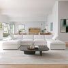 Modular Convertible Down Filled Cloud 6-Seat Sectional Sofa With Ottomans, Removable Cushion Covers
