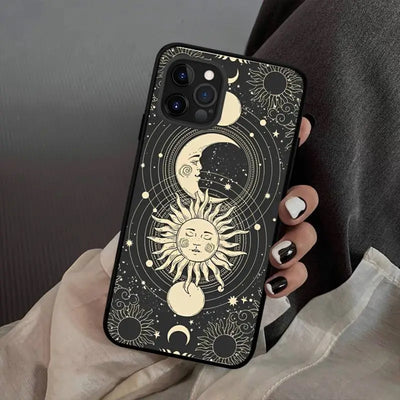 Yinuoda Witches Moon Tarot Mystery Totem Phone Case Silicone Soft for iphone 14 13 12 11 Pro Mini XS MAX 8 7 6 Plus X XS XR