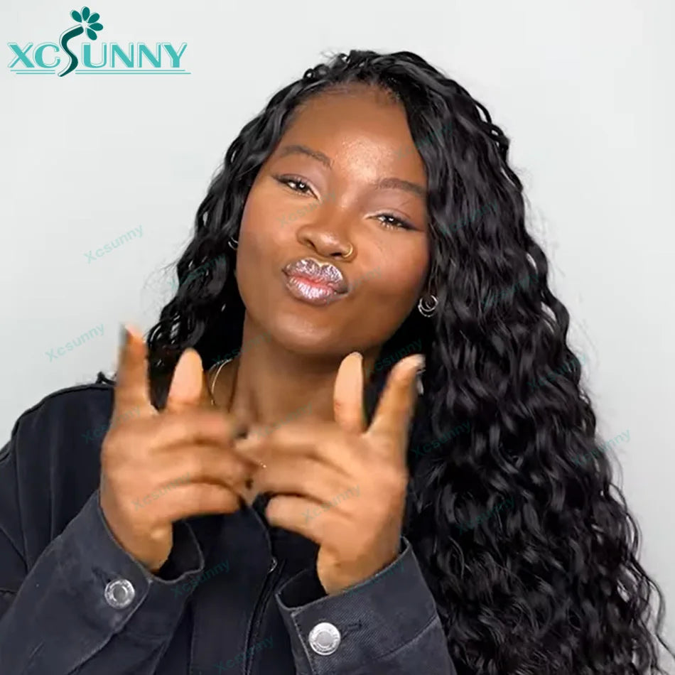 Crochet Curly Human Hair Extensions Invisiable Knot Knotless Crochet Human Hair Pre Separated With String For Black Women