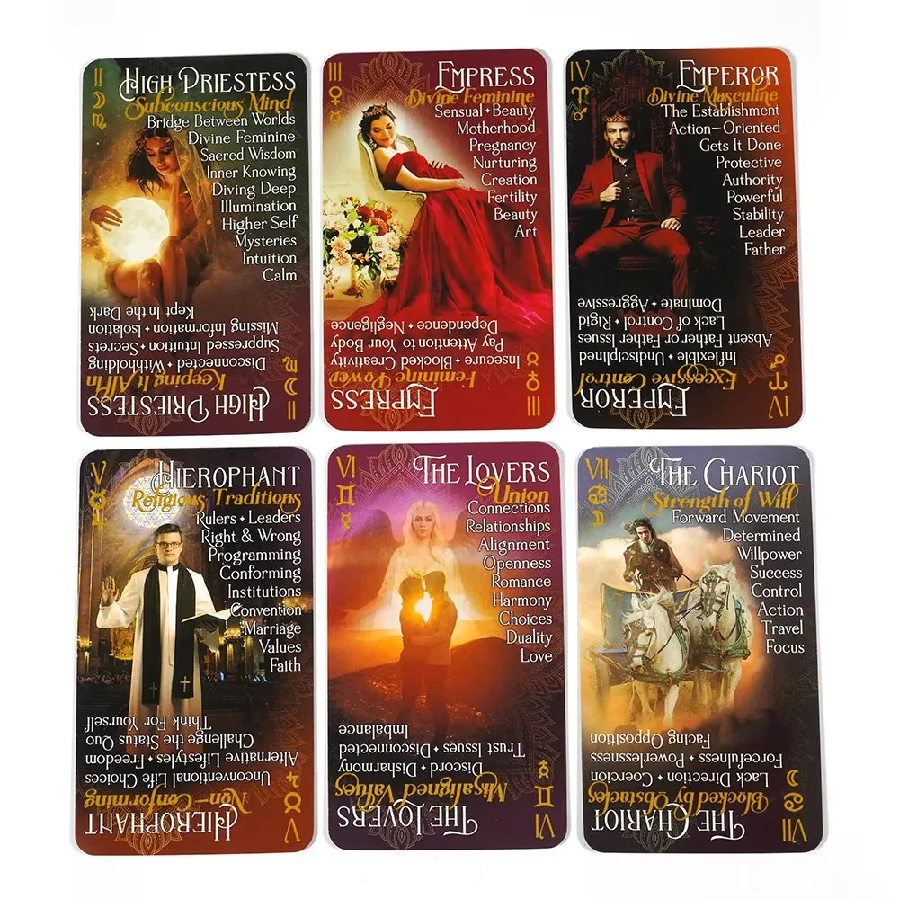 iN2IT Tarot Deck with Keywords Tarot Cards Oracle Cards For Beginners & Suitable for Practitioners Every Level Board Game Toy