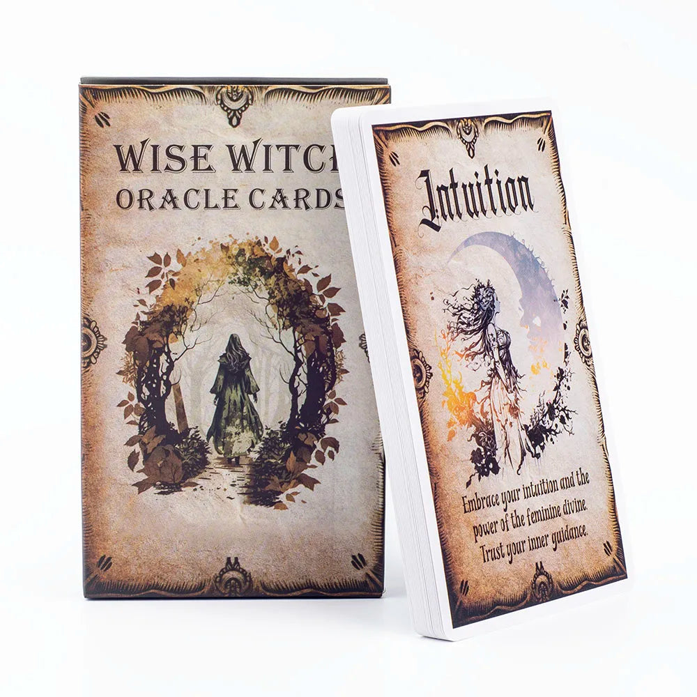 Wise Witch Oracle Cards A 20-Card Deck High Quality Tarot Leisure Entertainment Family Gatherings Board Game Cards 12x7cm