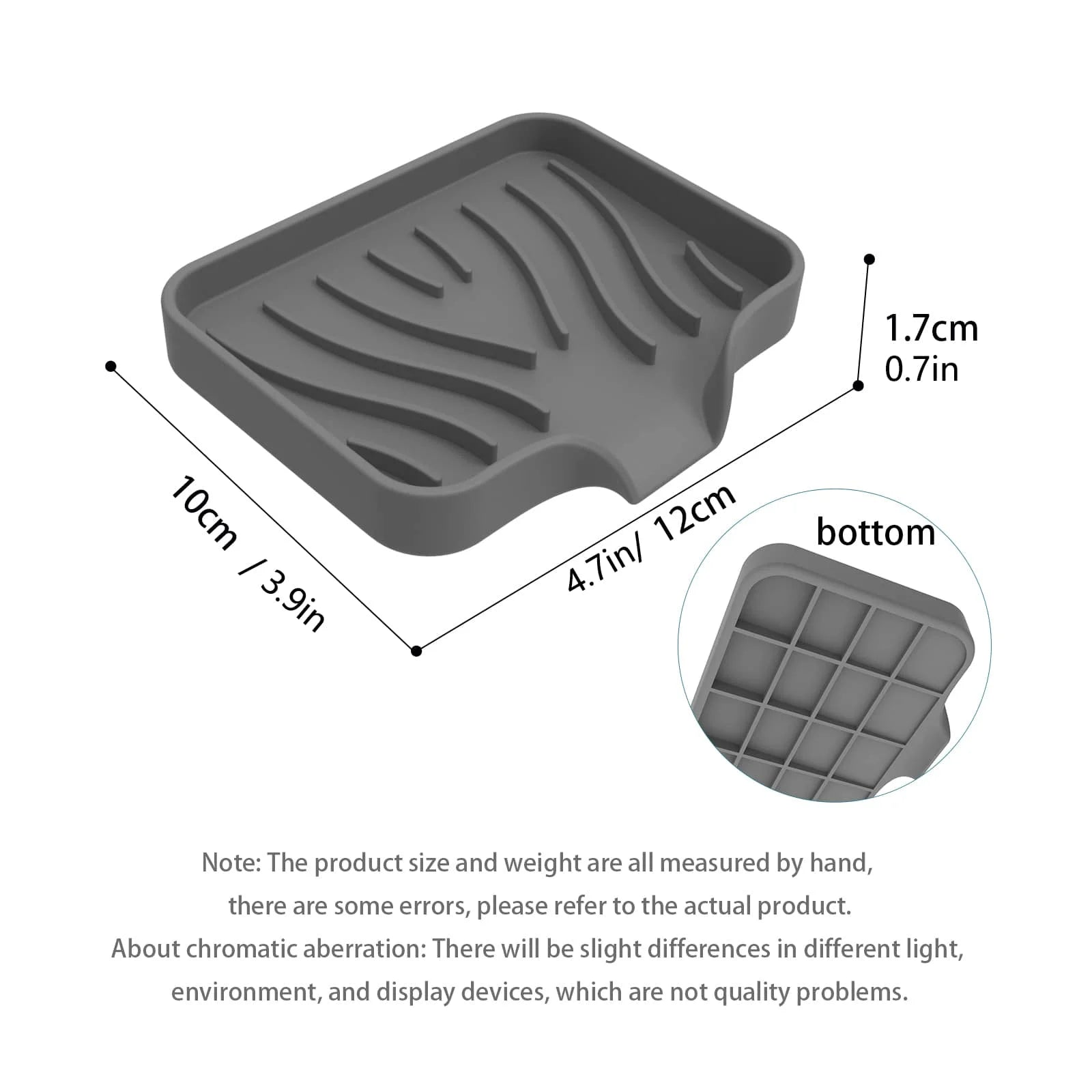 1pc Silicone Drain Soap Dish, Solid Color Simple Soap Holder, Self Draining Soap Tray For Countertop, Sink Anti-Slip Storage Rack, Bathroom Supplies Home Bathroom Decor Summer Back To School