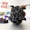 Natural Obsidian Medusa Statue Crystal Carving