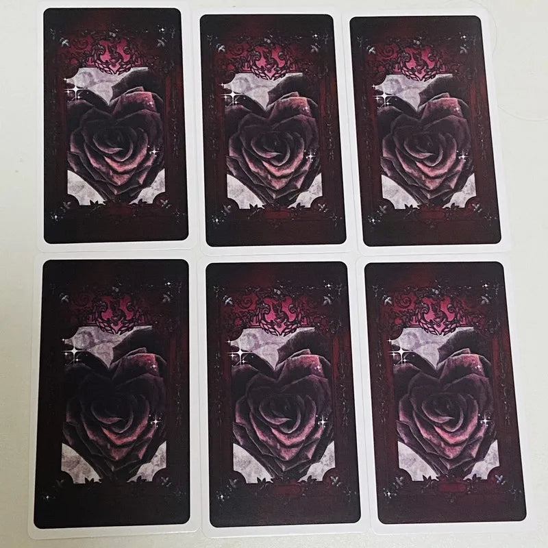 Mystic Black Rose Oracle Deck 78 Pcs Situations Tarot Cards Twin Flame Love Keywords Deck Healing Shadow Work Unique