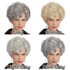 GNIMEGIL Curly Wig Synthetic Short Wig with Bangs