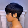 Short Straight Bob Wig Pixie Cut Wig Human Hair With Bangs Brazilian WIg