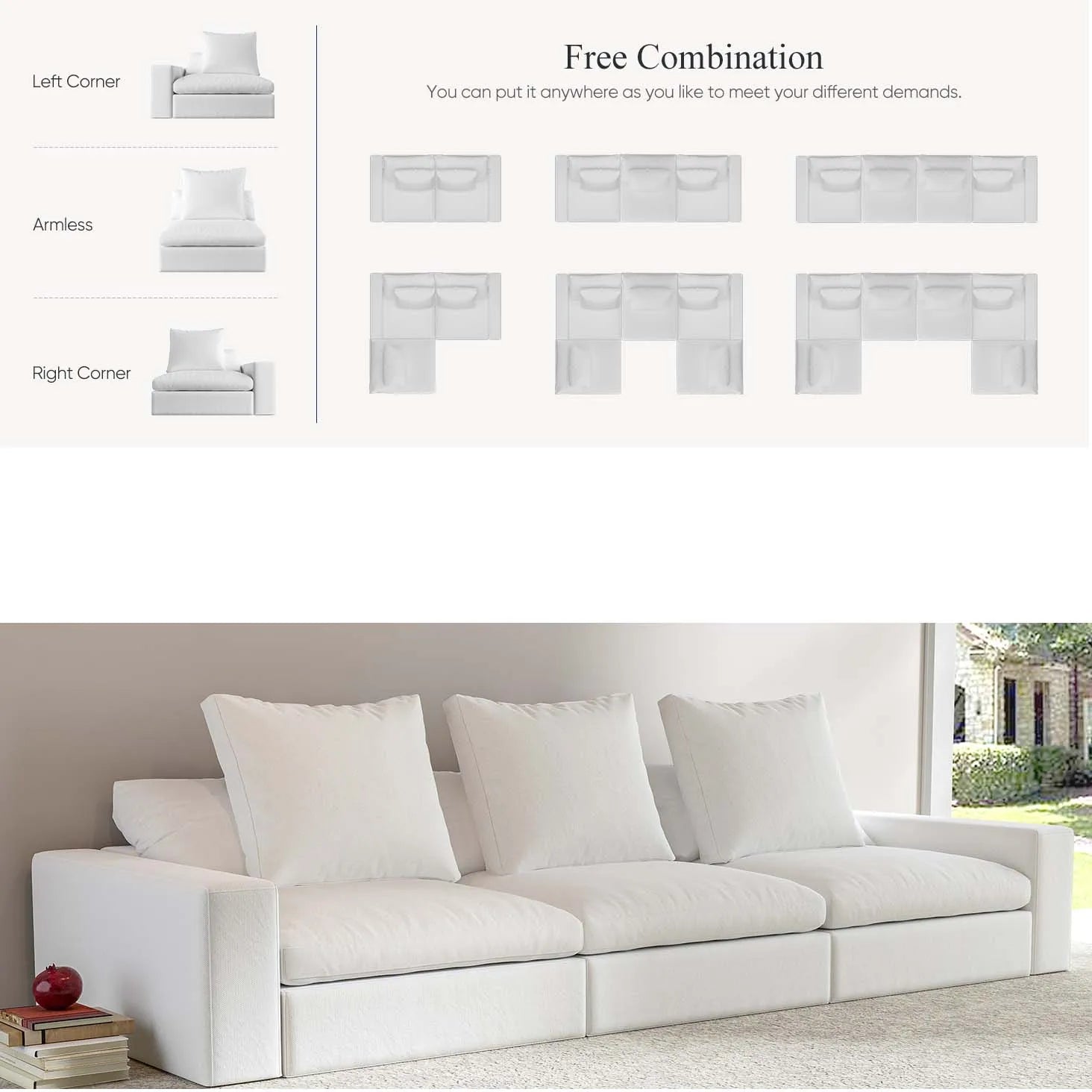 Puffs Cloud Modular Sofa