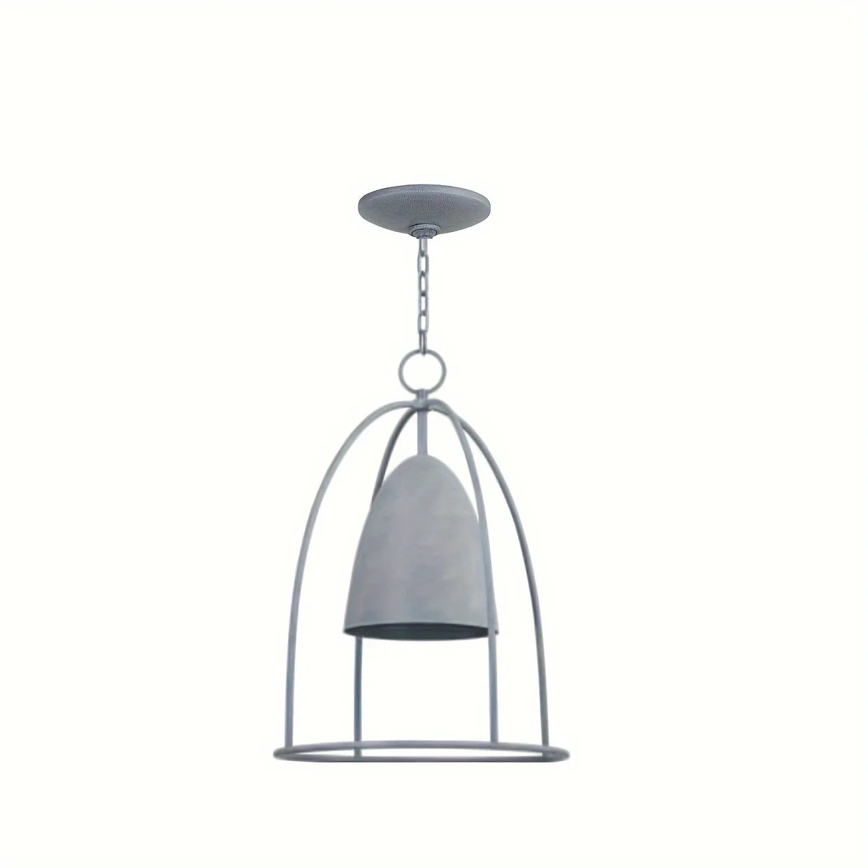 Grey Outdoor Wall Light Garden Gate Lamp for Exterior House Garage and Patio Design Bell Shape
