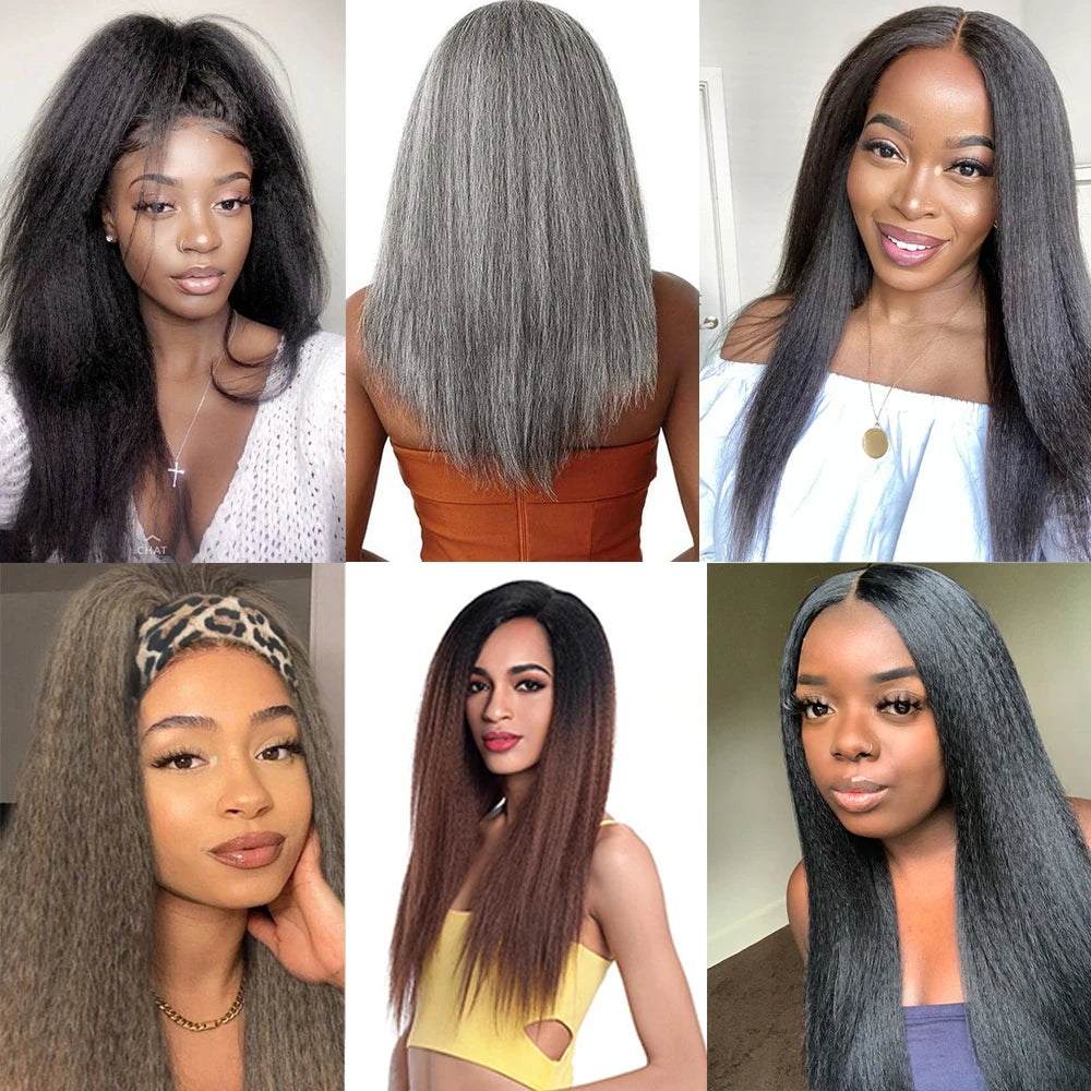 Full Star Yaki Afro Kinky Straight Hair Wig