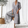 Fashion Loose Cotton Linen Jumpsuit Women's Spring Casual V-neck Draped Wide Leg Pants Bodysuits Female Retro Daily Wear