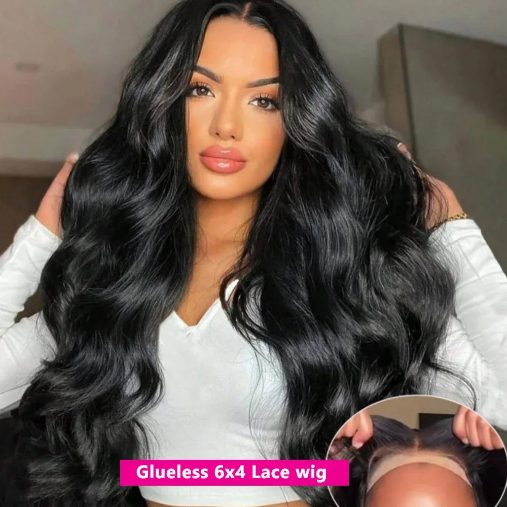 16-32 Inch V Part Wig Human Hair Long Body Wave Brazilian Hair Wig For Women 200 Density V Shape Wig Brazilian Hair Wigs