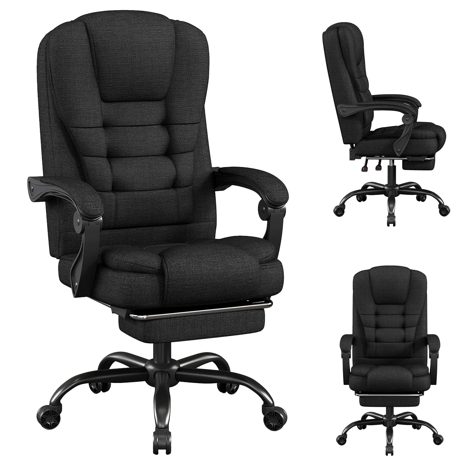 Ergonomic High Back Chair with Headrest & Lumbar Support, Adjustable Height
