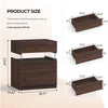 Set of 2 Modern LED Light Nightstands with 3 Drawers