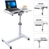 Laptop Sofa Desk Mobile Rolling Adjustable Height Angle Overbed Food Tray Stand