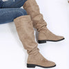 Round Toe Thick Bottom Scrunch Boots