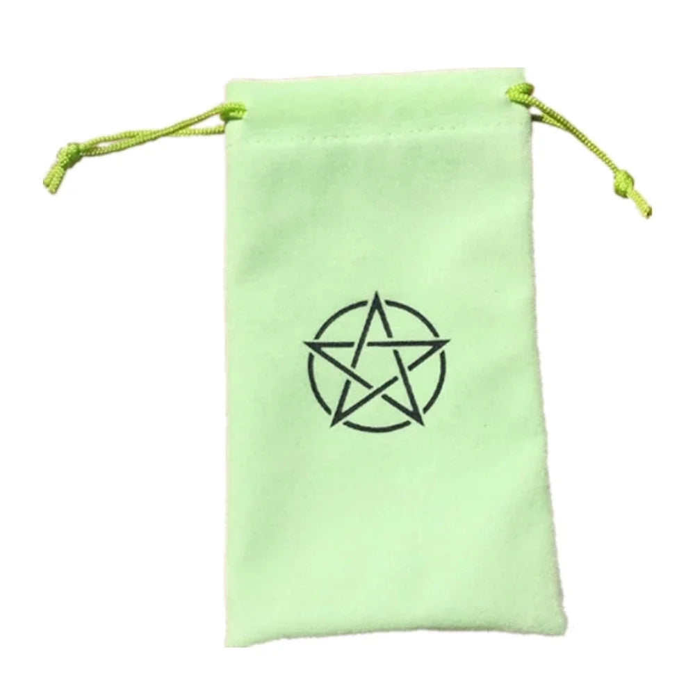 1pcs Velvet Pentagram Tarot Storage Bag Board Game Cards Embroidery Drawstring Package Witchcraft Supplies for Altar Tarot Box