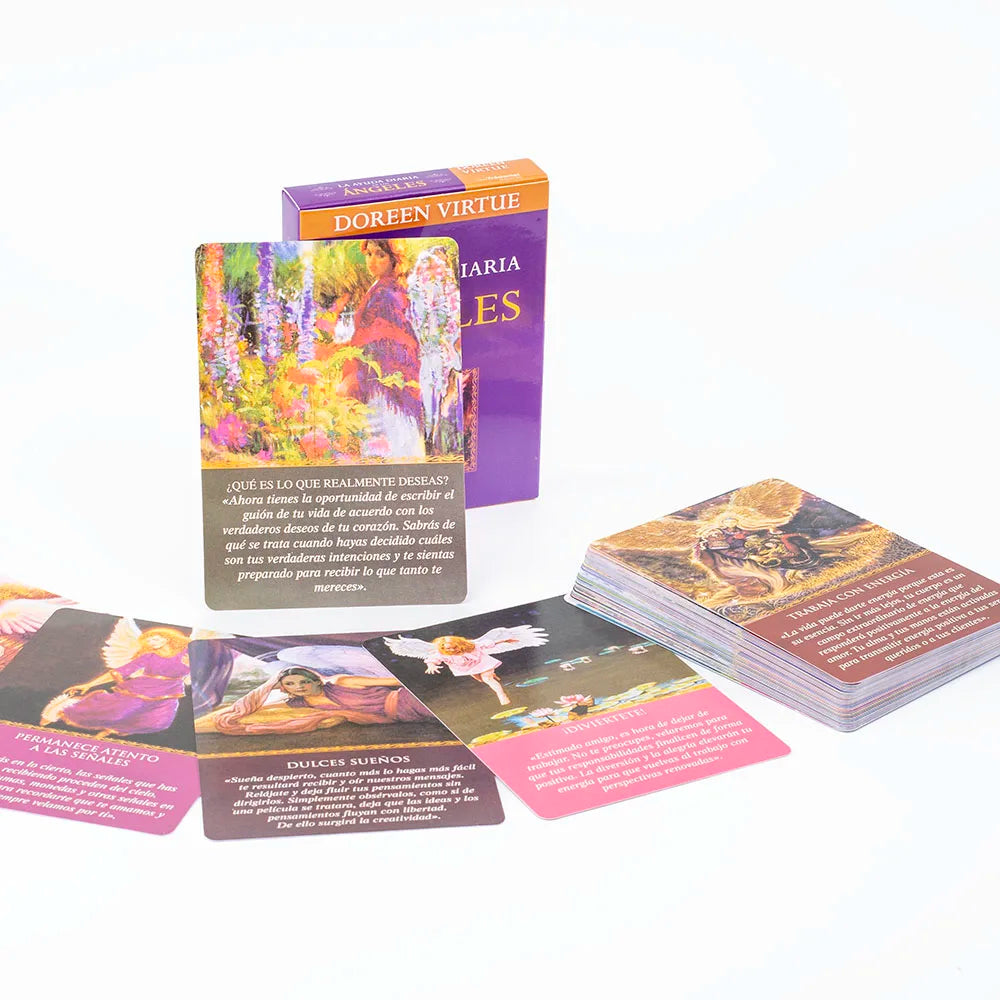 Daily Guidance From Your Angels Oracle 44 Cards Deck 10.4*7.4cm Spanish Version